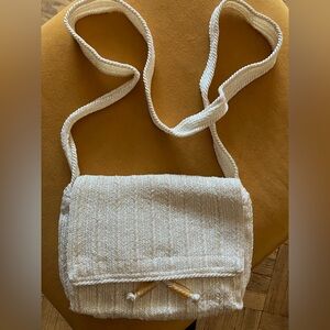 Donna Karan Textured Cream Shoulder Bag